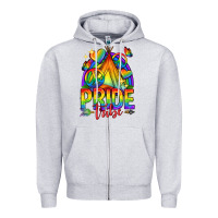 Heather Grey pride tribe lgbtq Zipper Hoodie - texasbilliewilder