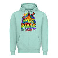 Seafoam pride tribe lgbtq Zipper Hoodie - texasbilliewilder