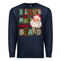 Navy I Love A Man With A Beard Premium Sweatshirt - FaDigitalArtStudio