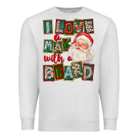 Oatmeal Heather I Love A Man With A Beard Premium Sweatshirt - FaDigitalArtStudio