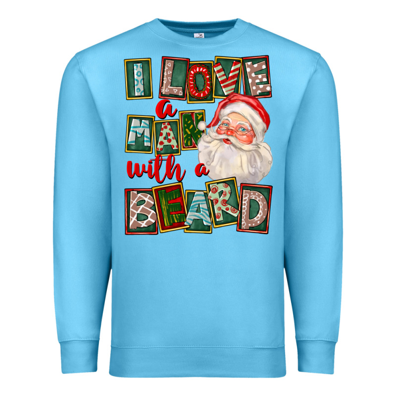 I Love A Man With A Beard Premium Sweatshirt by FaDigitalArtStudio | Teevron