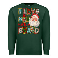 Sports Green I Love A Man With A Beard Premium Sweatshirt - FaDigitalArtStudio