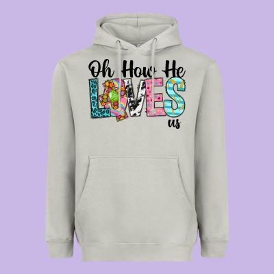 Oh How He Loves Us Heavyweight Hoodie Designed By Neo Western