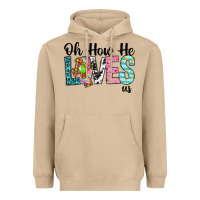 Mushroom Oh how he loves us Heavyweight Hoodie - Neo Western