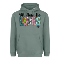 Sage Oh how he loves us Heavyweight Hoodie - Neo Western