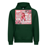 Forest Green cancer words Urban Hoodie - MaliasSmallBusiness