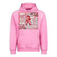 Fuchsia Pink cancer words Urban Hoodie - MaliasSmallBusiness