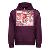 Mauve Wine cancer words Urban Hoodie - MaliasSmallBusiness