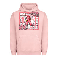 Pigment Salmon cancer words Urban Hoodie - MaliasSmallBusiness