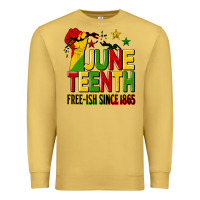 Antique Gold juneteenth fist free ish since 1865 Premium Sweatshirt - HRA Design Shop