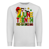 Dove Grey juneteenth fist free ish since 1865 Premium Sweatshirt - HRA Design Shop