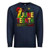 Navy juneteenth fist free ish since 1865 Premium Sweatshirt - HRA Design Shop