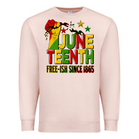 Pale Pink juneteenth fist free ish since 1865 Premium Sweatshirt - HRA Design Shop