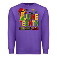 Purple juneteenth fist free ish since 1865 Premium Sweatshirt - HRA Design Shop