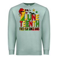 Seafoam juneteenth fist free ish since 1865 Premium Sweatshirt - HRA Design Shop