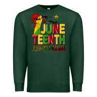 Sports Green juneteenth fist free ish since 1865 Premium Sweatshirt - HRA Design Shop