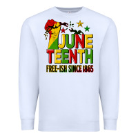 White juneteenth fist free ish since 1865 Premium Sweatshirt - HRA Design Shop