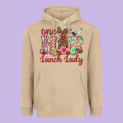 One Hip Lunch Lady Heavyweight Hoodie Designed By Neo Western