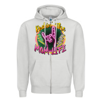 Dove Grey rockin' the mom life Zipper Hoodie - Zillion Design Studio