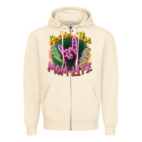 Sandshell rockin' the mom life Zipper Hoodie - Zillion Design Studio