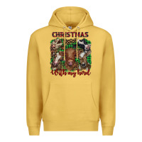 Antique Gold christmas with my herd cows Premium Hoodie - BarkalooDesign