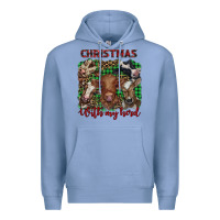 Colony Blue christmas with my herd cows Premium Hoodie - BarkalooDesign