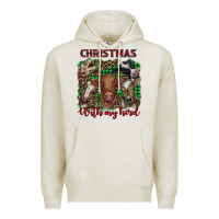 Oatmeal Heather christmas with my herd cows Premium Hoodie - BarkalooDesign