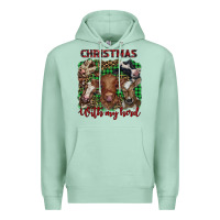 Seafoam christmas with my herd cows Premium Hoodie - BarkalooDesign