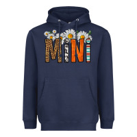 Navy western daisies mini Heavyweight Hoodie - HRA Design Shop