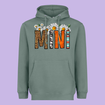 Western Daisies Mini Heavyweight Hoodie Designed By Hra Design Shop