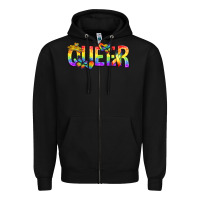 Black queer pride lgbtq Zipper Hoodie - texasbilliewilder