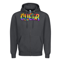 Smoke queer pride lgbtq Zipper Hoodie - texasbilliewilder