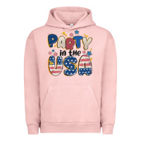 Pigment Salmon party in the usa Urban Hoodie - MaliasSmallBusiness