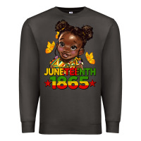 Smoke juneteenth 1865 afro girl Premium Sweatshirt - HRA Design Shop