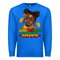 True Royal juneteenth 1865 afro girl Premium Sweatshirt - HRA Design Shop