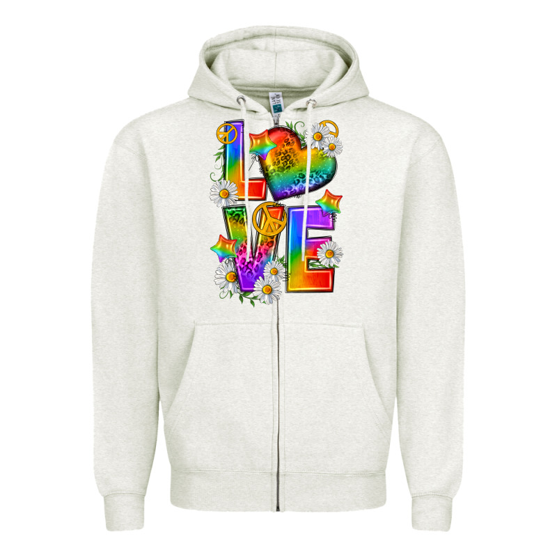 Pride Love Zipper Hoodie by texasbilliewilder | Teevron