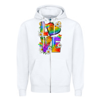 White pride love Zipper Hoodie - texasbilliewilder