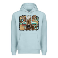 Blue Mist western wreath baby calf Premium Hoodie - BarkalooDesign