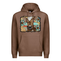 Chestnut western wreath baby calf Premium Hoodie - BarkalooDesign