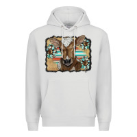 Dove Grey western wreath baby calf Premium Hoodie - BarkalooDesign