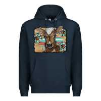 Navy western wreath baby calf Premium Hoodie - BarkalooDesign