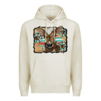 Oatmeal Heather western wreath baby calf Premium Hoodie - BarkalooDesign