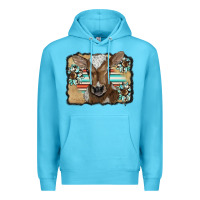 Ocean Blue western wreath baby calf Premium Hoodie - BarkalooDesign