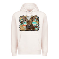 Pale Pink western wreath baby calf Premium Hoodie - BarkalooDesign