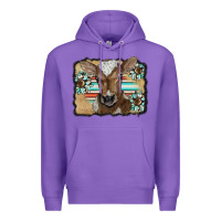 Purple western wreath baby calf Premium Hoodie - BarkalooDesign