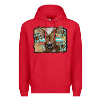 Red western wreath baby calf Premium Hoodie - BarkalooDesign