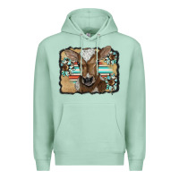 Seafoam western wreath baby calf Premium Hoodie - BarkalooDesign