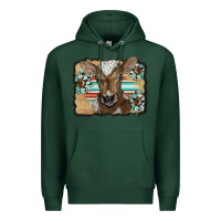 Sports Green western wreath baby calf Premium Hoodie - BarkalooDesign