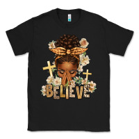 Black believe praying afro messy bun Classic Tee - texasbilliewilder