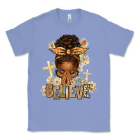 Colony Blue believe praying afro messy bun Classic Tee - texasbilliewilder